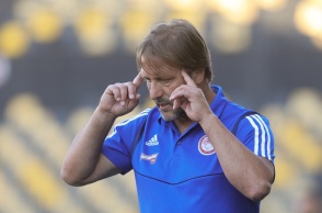 Ο προπονητής του Ολυμπιακού Πέδρο Μάρτινς 