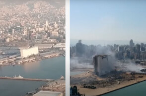 Λίβανος: Drone καταγράφει το πριν και το μετά την έκρηξη στη Βηρυτό