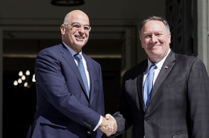  ΣΥΝΑΝΤΗΣΗ ΤΟΥ ΥΠΟΥΡΓΟΥ ΕΞΩΤΕΡΙΚΩΝ ΝΙΚΟΥ ΔΕΝΔΙΑ ΜΕ ΤΟΝ ΑΜΕΡΙΚΑΝΟ ΟΜΟΛΟΓΟ ΤΟΥ ΜΑΙΚ ΠΟΜΠΕΟ 