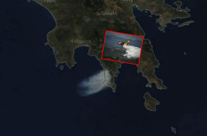 Δορυφόρος κατέγραψε από το Διάστημα τη μεγάλη φωτιά στην Ανατολική Μάνη