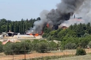 Φωτιά στην Αμερικανική Γεωργική Σχολή Θεσσαλονίκης