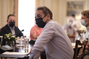 Κυριάκος Μητσοτάκης στο Μέγαρο Μαξίμου