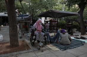 Πρόσφυγες στην πλατεία Βικτωρίας