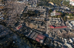 Εικόνες από την ολοκληρωτική καταστροφή του ΚΥΤ στην Μόρια, μετά την πυρκαγιά