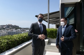 Γεύμα Κυριάκου Μητσοτάκη με τον Ζόραν Ζάεφ