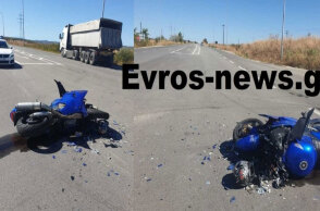 Δύο νεκροί σε τροχαίο με μοτοσικλέτα που συγκρούστηκε με φορτηγό στον Έβρο