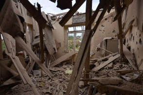 Κατεστραμμένο σπίτι μετά από βομβαρδισμό στο Ναγκόρνο-Καραμπάχ