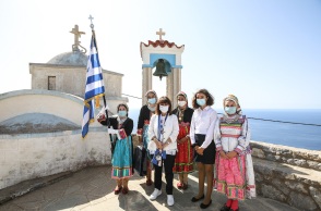 Η Πρόεδρος της Δημοκρατίας επισκέφθηκε την Κάρπαθο για τον εορτασμό της 76ης επετείου του Επαναστατικού Απελευθερωτικού Κινήματος 
