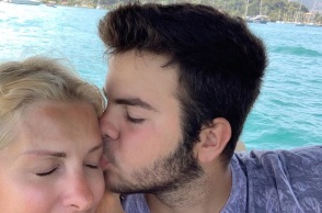 Η Ελένη Μενεγάκη με τον γιο της, Άγγελο Λάτσιο