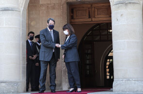 Νίκος Αναστασιάδης, πρόεδρος της Κυπριακής Δημοκρατίας και Αικατερίνη Σακελλαροπούλου, Πρόεδρος της Δημοκρατίας