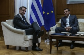 Ο Κυριάκος Μητσοτάκης και ο Αλέξης Τσίπρας