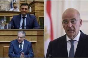 Ο Νίκος Δένδιας, ο Βασίλης Κικίλιας και ο Τάκης Θεοδωρικάκος