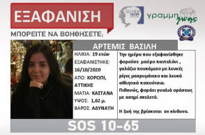 Εξαφάνιση 19χρονης στο Κορωπί 
