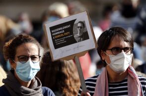 Διαδήλωση για τη δολοφονία Σαμουέλ Πατί