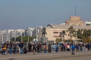 Θεσσαλονίκη - Ουρές για rapid τεστ