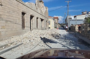 Καταστροφές από τον σεισμό στη Σάμο
