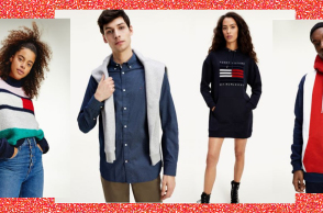 Δύο άντρες και δύο γυναίκες μοντέλα με ρούχα Tommy Hilfiger