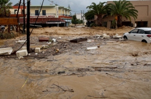Καταστροφές από πλημμύρες εξαιτίας της ισχυρής βροχόπτωσης στις Γούβες Χερσονήσου στην Κρήτη