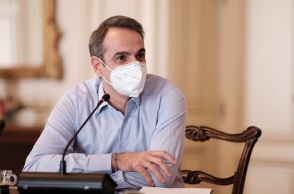 Στιγμιότυπο από την τηλεδιάσκεψη του Κυριάκου Μητσοτάκη με Έλληνες που ζουν στο εξωτερικό 