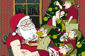 Χριστουγεννιάτικη εικονογράφηση από τον Φίλιππο Φωτιάδη