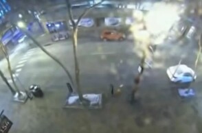 Στιγμιότυπο πριν την έκρηξη από κάμερα ασφαλείας