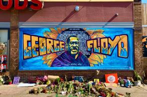 Τοιχογραφία στη μνήμη του Τζορτζ Φλόιντ