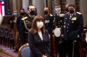 Η Πρόεδρος της Δημοκρατίας, Κατερίνα Σακελλαροπούλου, στη δοξολογία της Πρωτοχρονιάς