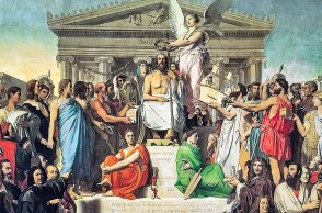 Ο πίνακας του Γάλλου ζωγράφου Ζαν Ωγκύστ Ντομινίκ Ενγκρ «L' Apothéose d' Homère», 1827