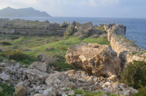 Κάστρο Μεθώνης: Το τμήμα του ημικυκλικού πύργου που κατέρρευσε