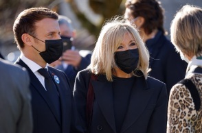 Η Μπριζίτ Μακρόν με τον Γάλλο πρόεδρο, Εμανουέλ Μακρόν