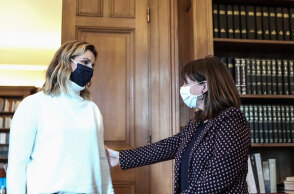 Σοφία Μπεκατώρου και Κατερίνα Σακελλαροπούλου: Η συνάντηση στο Προεδρικό Μέγαρο