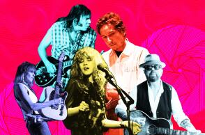 Εικονογράφηση με τους Bob Dylan, Neil Young, Chrissie Hynde, Stevie Knicks