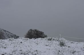 Xιόνια από την κακοκαιρία Λέανδρος