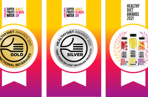 Χρυσό & Ασημένιο Βραβείο στο βιταμινούχο νερό SUPERFRUITS WATER