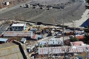 Φωτογραφία από το καταστραμμένο φράγμα 