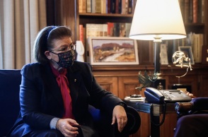 Η υπουργός Πολιτισμού, Λίνα Μενδώνη