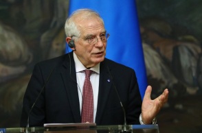 Στιγμιότυπο από την επίσκεψη του Ζοζέπ Μπορέλ στη Μόσχα