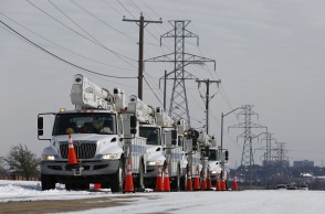 Φορτηγά στην Αμερική εν μέσω κακοκαιρίας
