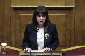 Η Πρόεδρος της Δημοκρατίας, Κατερίνα Σακελλαροπούλου, στη Βουλή