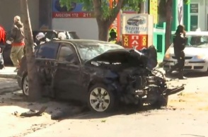 Τροχαίο με όχημα που ξέφυγε της πορείας του σε καταδίωξη της ΕΛΑΣ