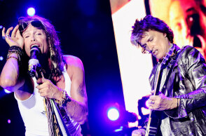 Στιγμιότυπο από τη συναυλία των Aerosmith στην Ελλάδα το 2010