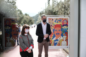 Κατερίνα Σακελλαροπούλου και Κώστας Μπακογιάννης στην υπαίθρια έκθεση «200 χρόνια Ελλάδα - 40 χρόνια Ευρώπη»