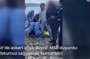 Στιγμιότυπο από τη διάσωση των δύο πιλότων