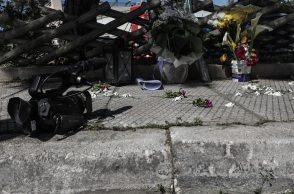 Το σημείο όπου δολοφονήθηκε ο δημοσιογράφος, Γιώργος Καραϊβάζ