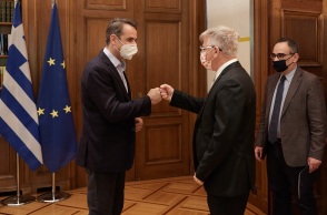 Από τη συνάντηση του Κ. Μητσοτάκη με τον Ισραηλινό Καθηγητή Ιατρικής, Ν. Αρμπέρ 