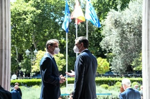 Συνάντηση του Πρωθυπουργού Κυριάκου Μητσοτάκη με τον Πρωθυπουργό της Ισπανίας Πέδρο Σάντσεθ