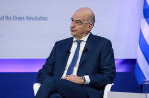 O Νίκος Δένδιας, υπουργός Εξωτερικών, στο 6ο Οικονομικό Φόρουμ των Δελφών