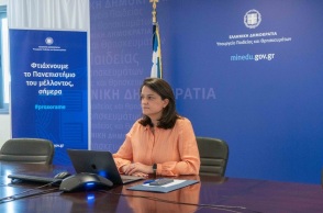 Η υπουργός Παιδείας, Νίκη Κεραμέως