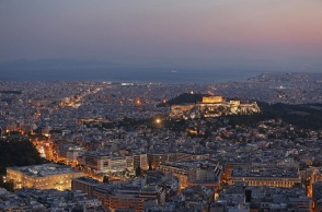 Απογευματινή πανοραμική εικόνα της Αθήνας