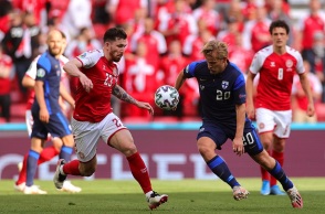 Euro 2020: Στιγμιότυπο από τον αγώνα Δανία - Φινλανδία